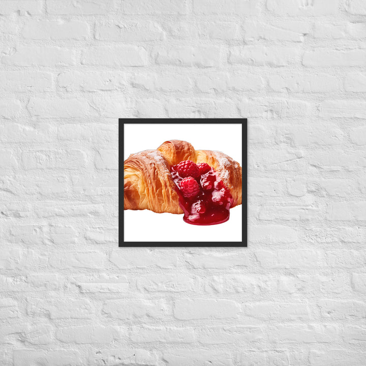 Raspberry Jam Croissant Framed poster 🤤 from Yumify.AI