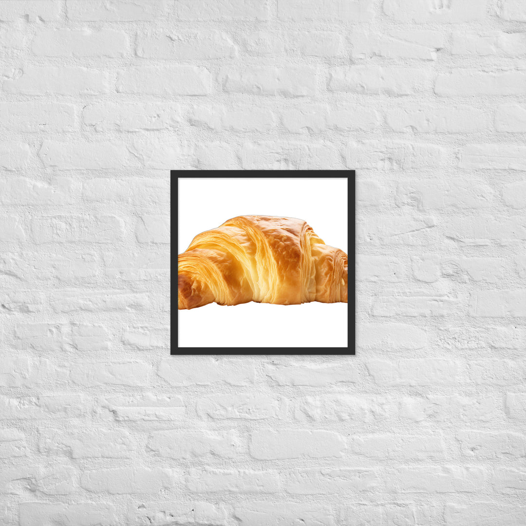 Golden Butter Croissant Framed poster 🤤 from Yumify.AI