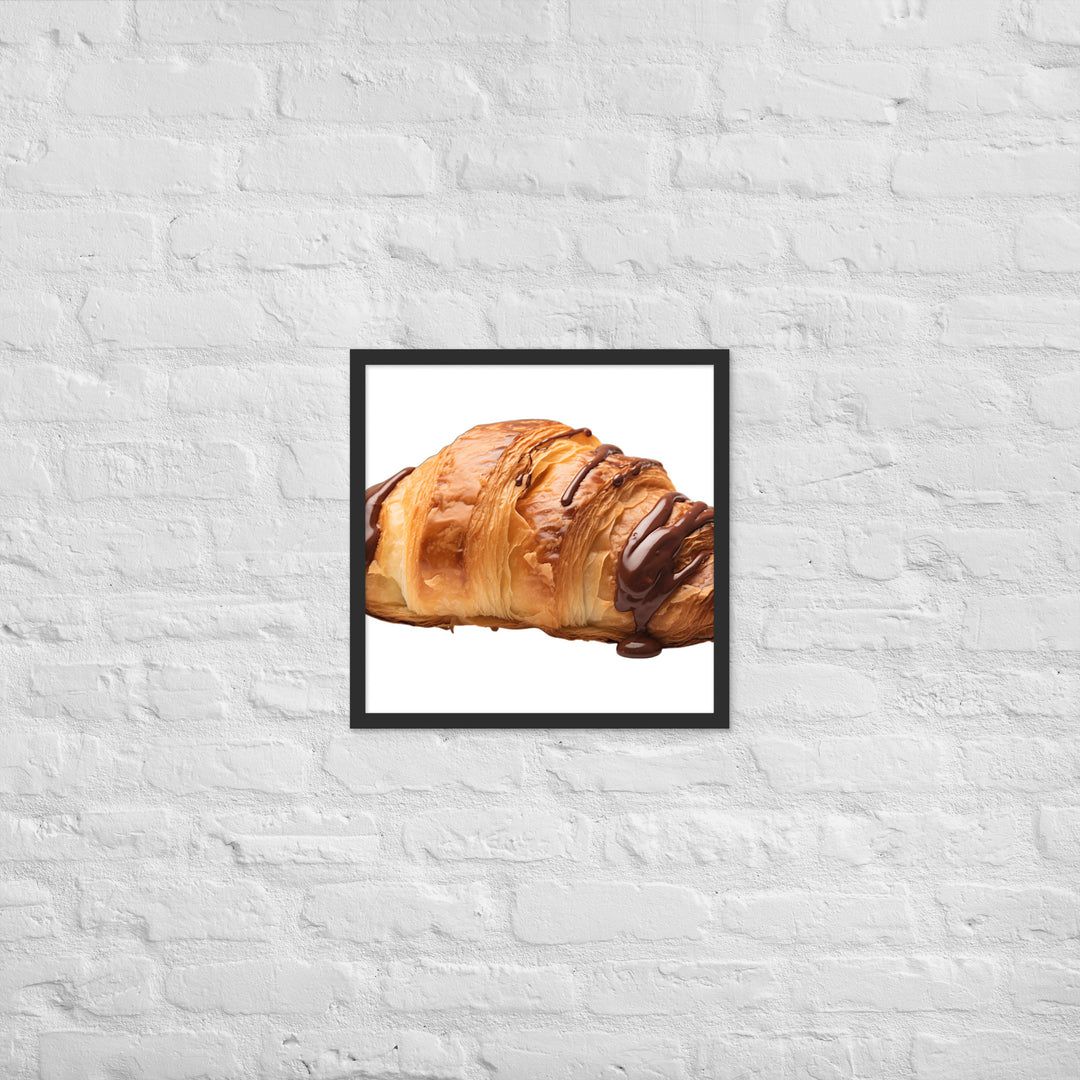 Chocolate Filled Croissant Framed poster 🤤 from Yumify.AI