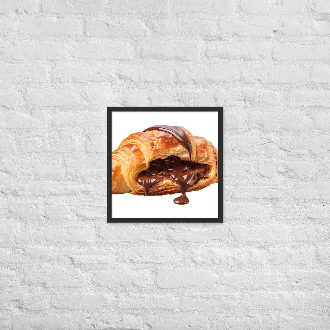 Chocolate Filled Croissant Framed poster 🤤 from Yumify.AI