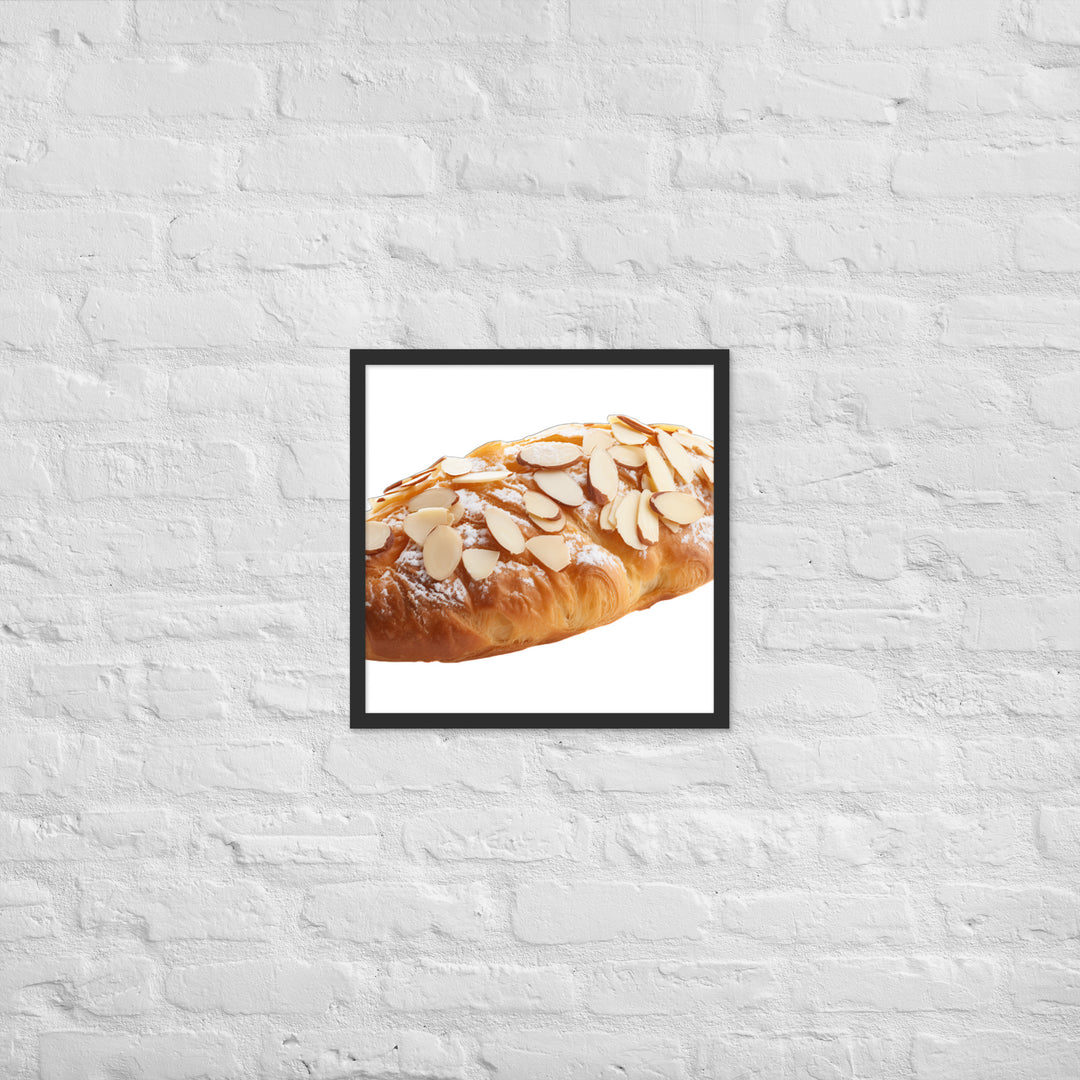 Almond Topped Croissant Framed poster 🤤 from Yumify.AI