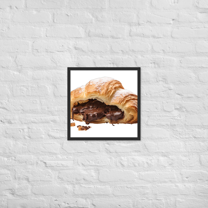 Chocolate Filled Croissant Framed poster 🤤 from Yumify.AI