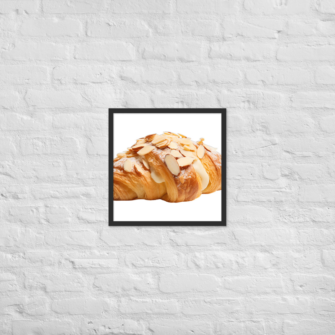 Almond Topped Croissant Framed poster 🤤 from Yumify.AI