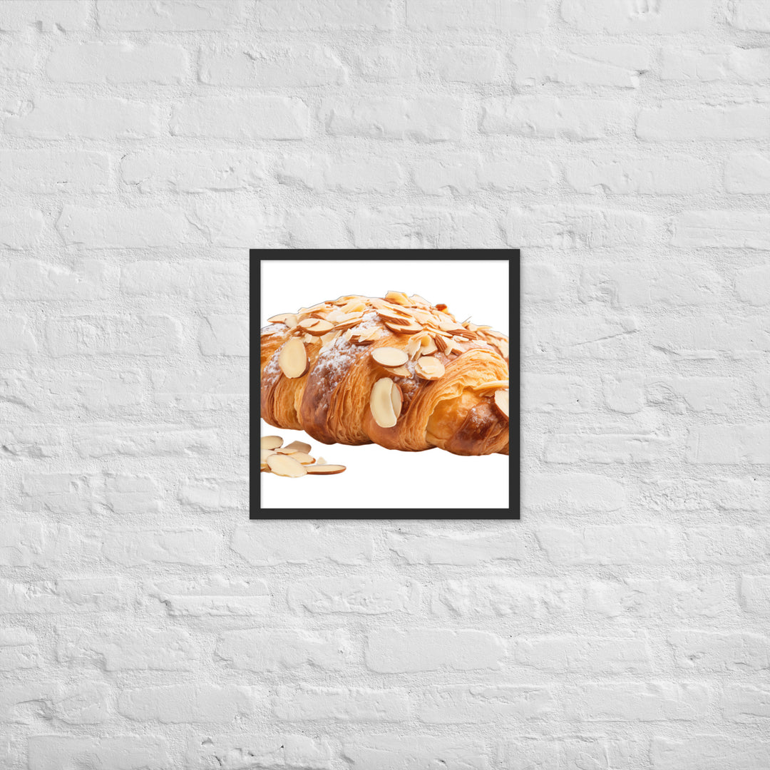 Almond Topped Croissant Framed poster 🤤 from Yumify.AI