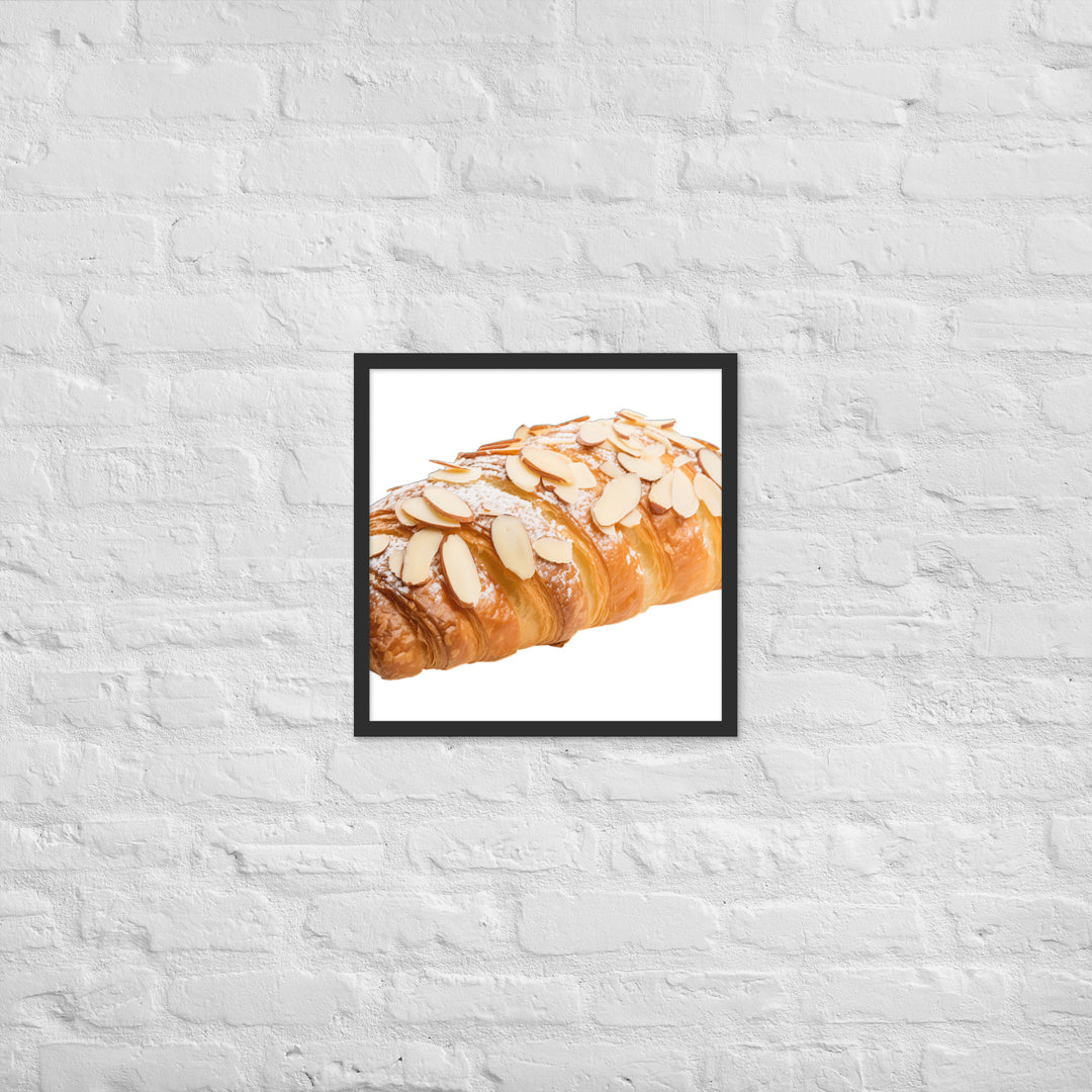 Almond Topped Croissant Framed poster 🤤 from Yumify.AI