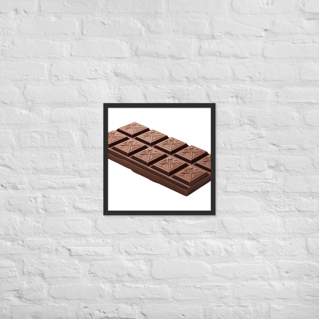 Silky Dark Chocolate Bar Framed poster 🤤 from Yumify.AI