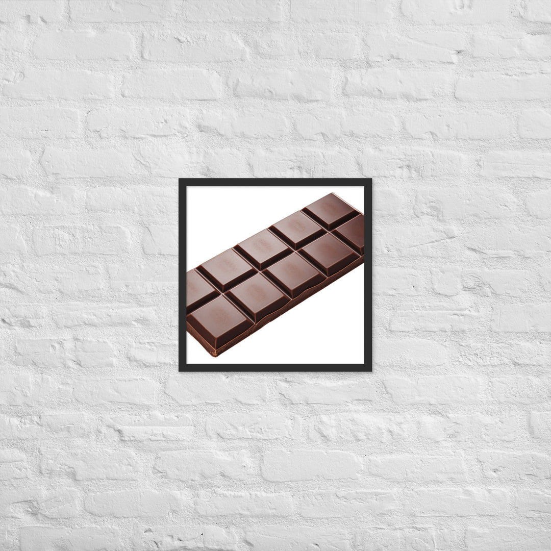 Silky Dark Chocolate Bar Framed poster 🤤 from Yumify.AI