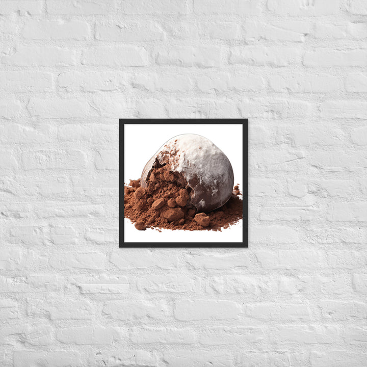 Oozing Chocolate Truffle Delight Framed poster 🤤 from Yumify.AI