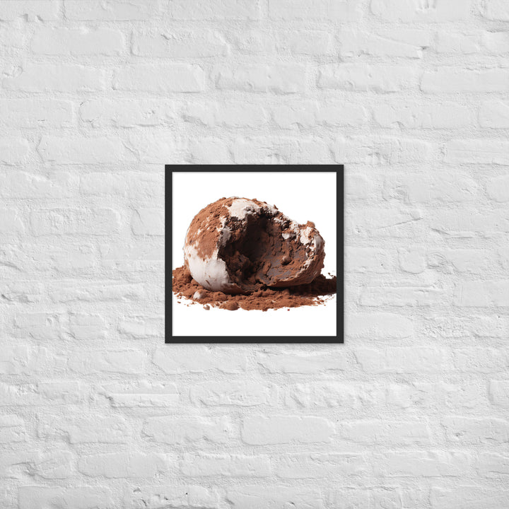 Oozing Chocolate Truffle Delight Framed poster 🤤 from Yumify.AI