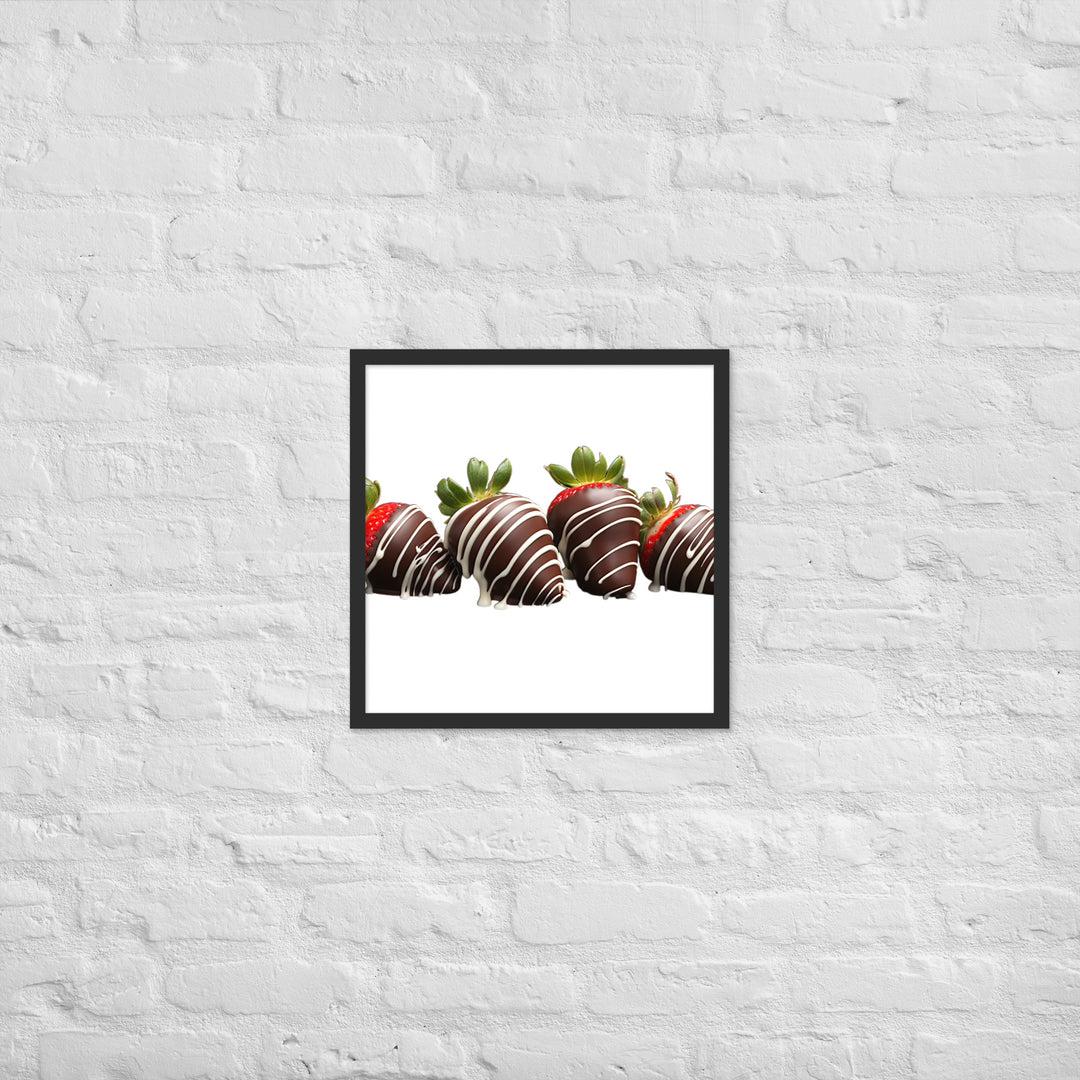 Chocolate Covered Strawberries Framed poster 🤤 from Yumify.AI