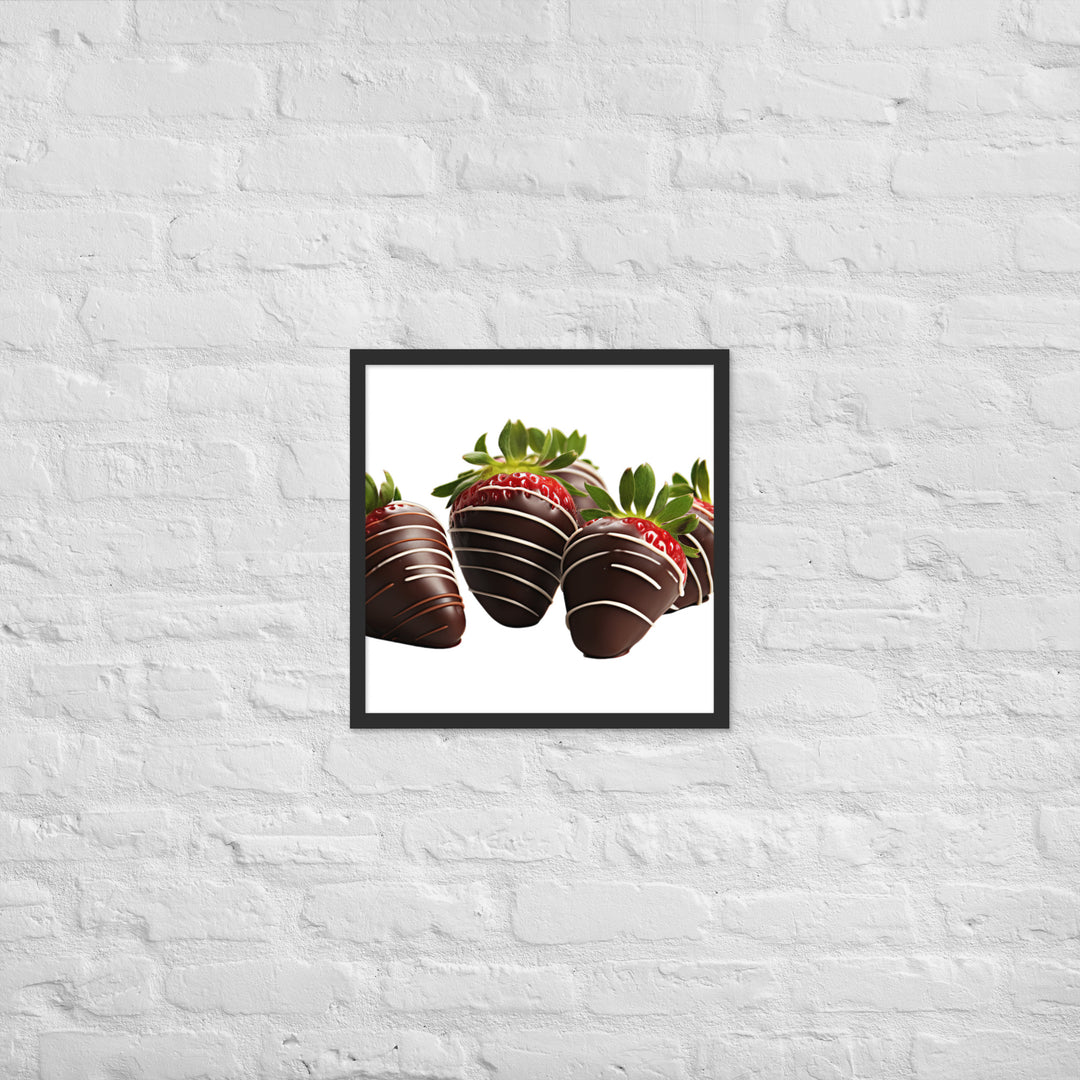 Chocolate Covered Strawberries Framed poster 🤤 from Yumify.AI