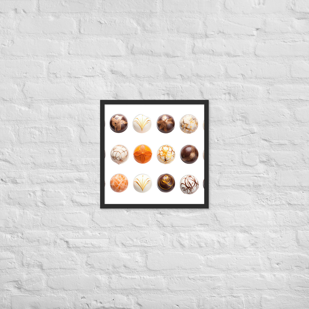 Artisanal Chocolate Bonbons Framed poster 🤤 from Yumify.AI