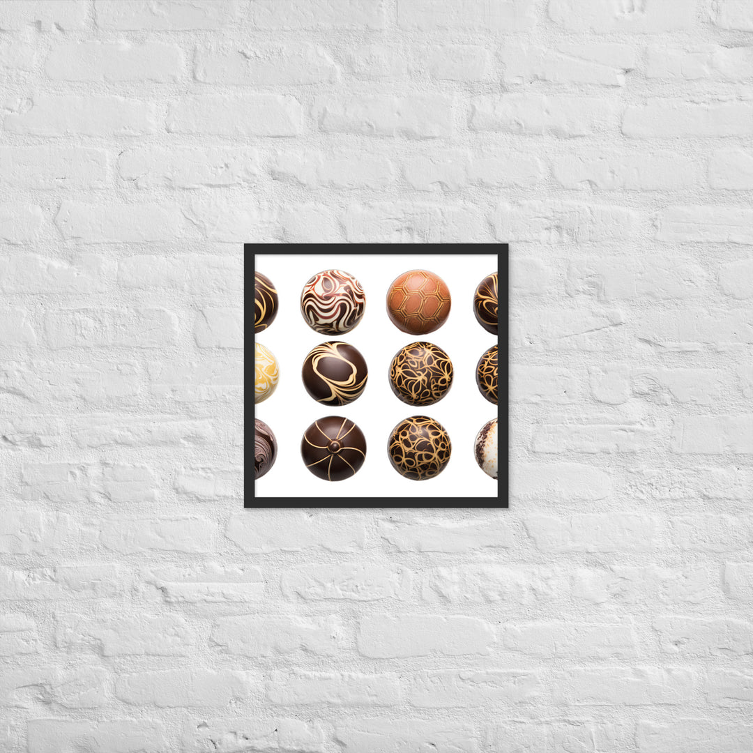 Artisanal Chocolate Bonbons Framed poster 🤤 from Yumify.AI