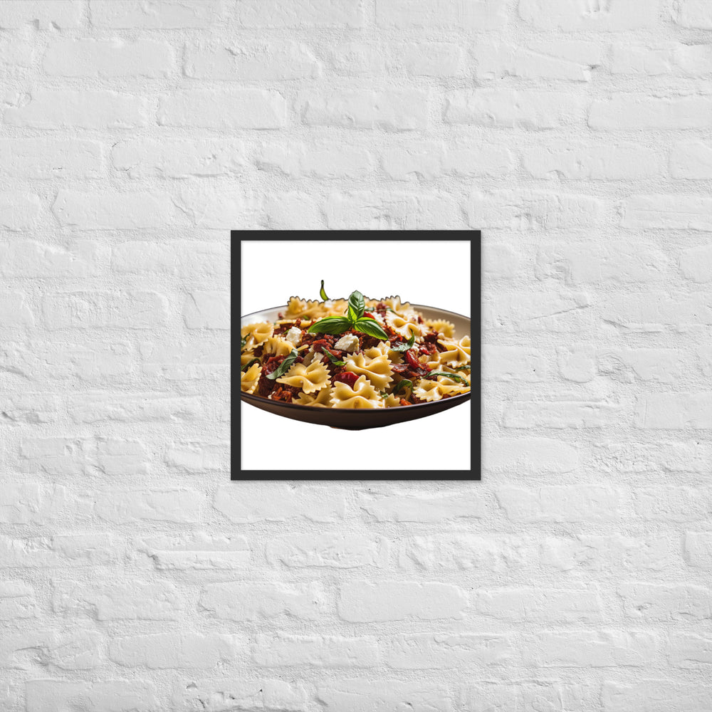 Sun dried Tomato Farfalle Framed poster 🤤 from Yumify.AI