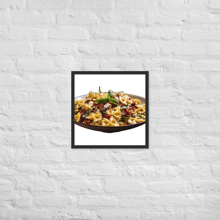 Sun dried Tomato Farfalle Framed poster 🤤 from Yumify.AI