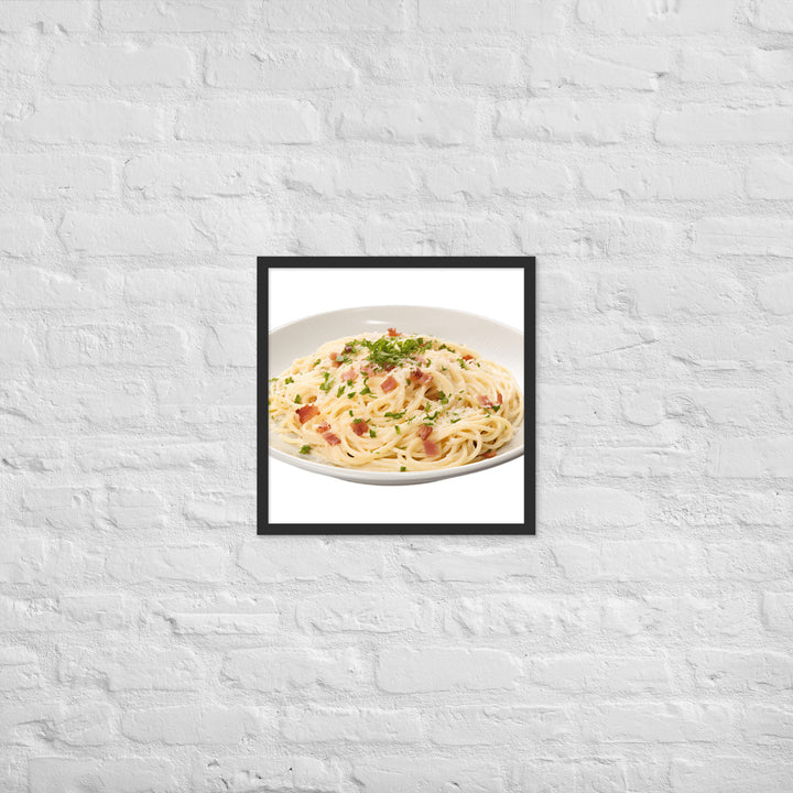 Classic Spaghetti Carbonara Framed poster 🤤 from Yumify.AI