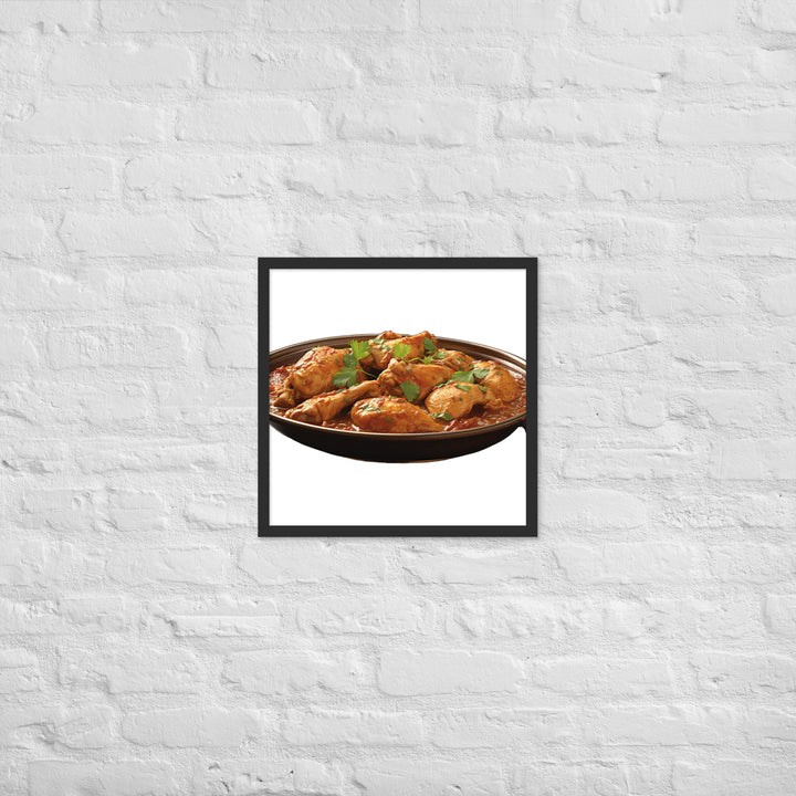 Spicy Chicken Curry Delight Framed poster 🤤 from Yumify.AI