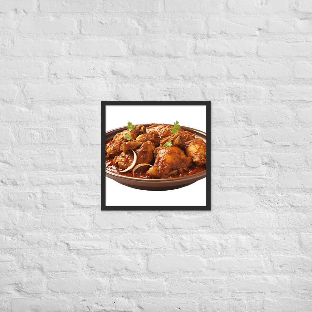 Spicy Chicken Curry Delight Framed poster 🤤 from Yumify.AI