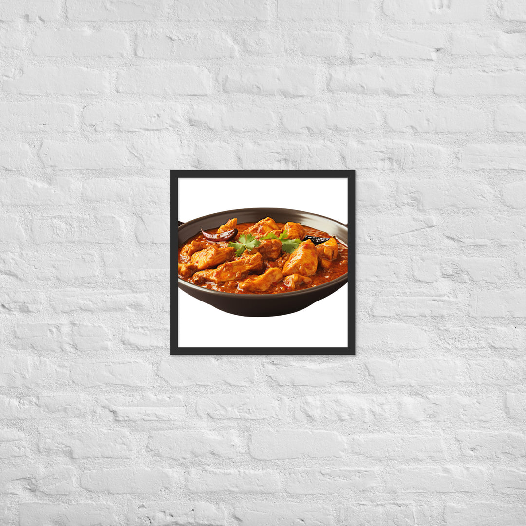 Spicy Chicken Curry Delight Framed poster 🤤 from Yumify.AI