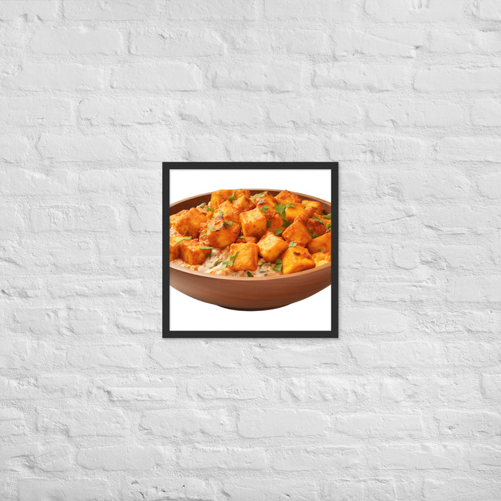 Paneer Tikka Masala Glow Framed poster 🤤 from Yumify.AI