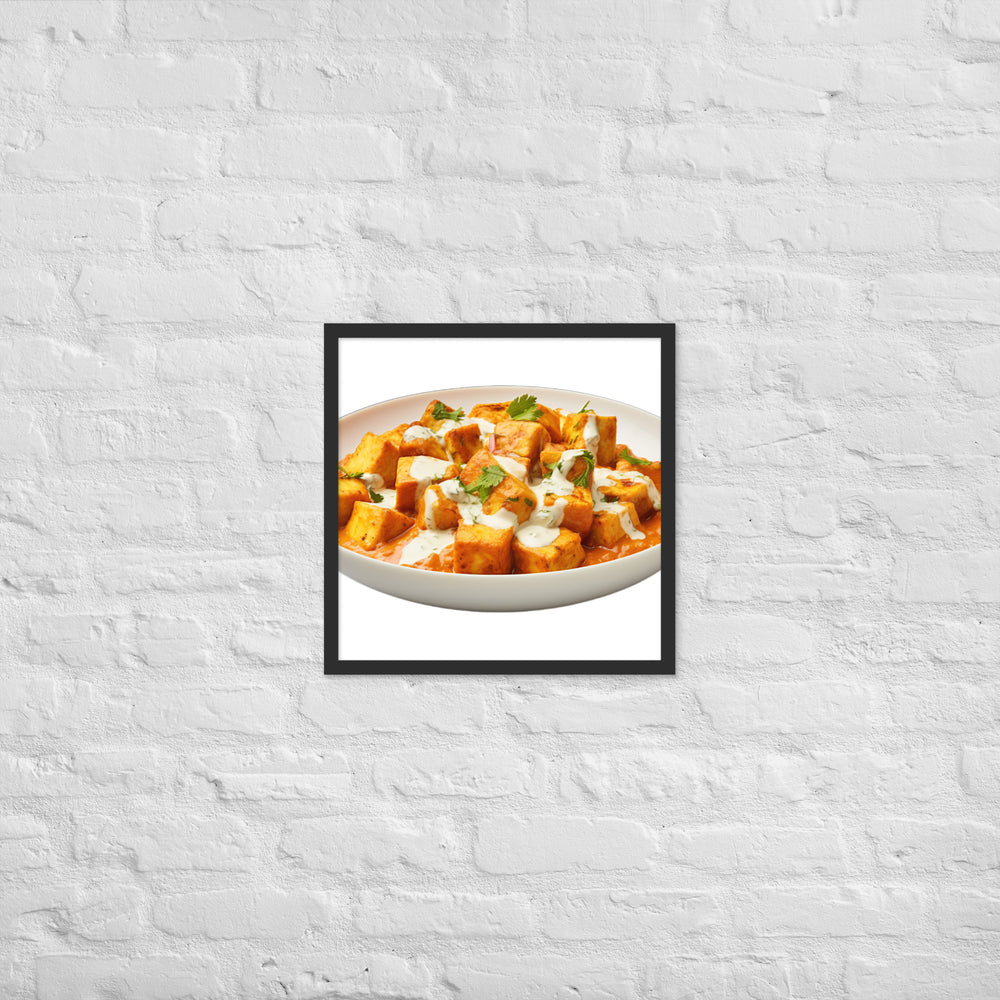 Paneer Tikka Masala Glow Framed poster 🤤 from Yumify.AI