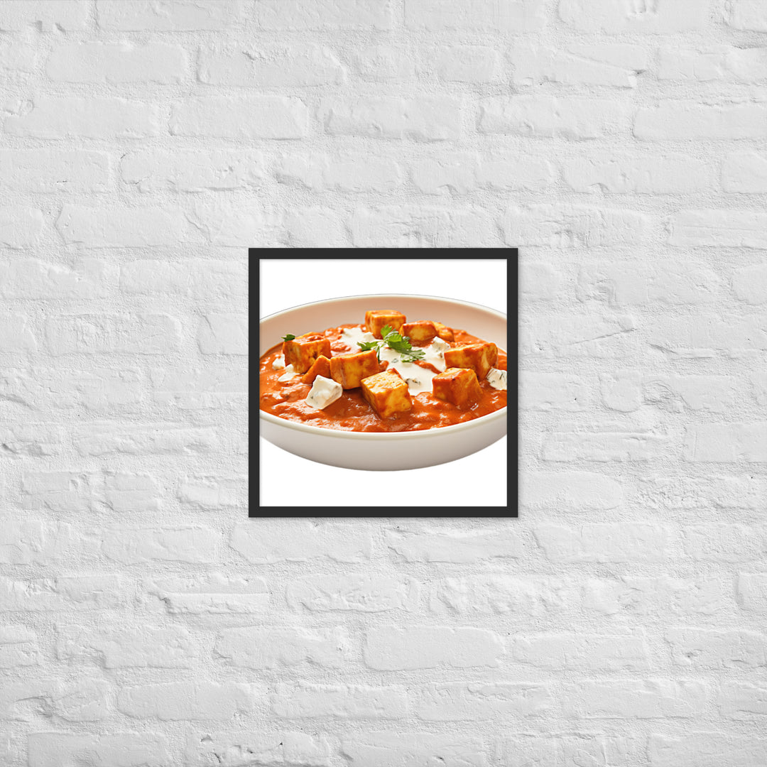 Paneer Tikka Masala Glow Framed poster 🤤 from Yumify.AI