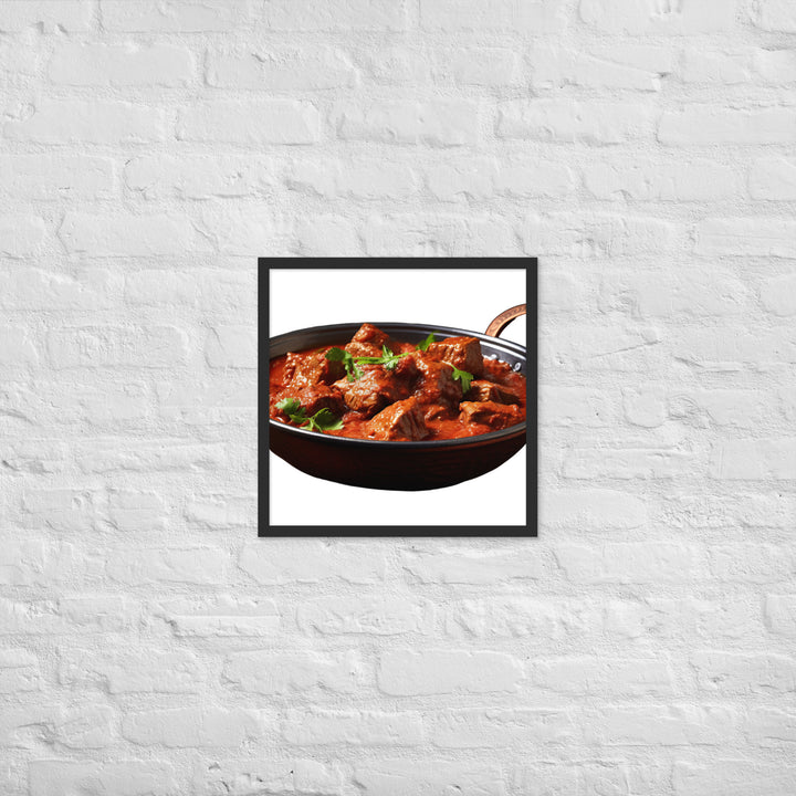 Mutton Rogan Josh Framed poster 🤤 from Yumify.AI