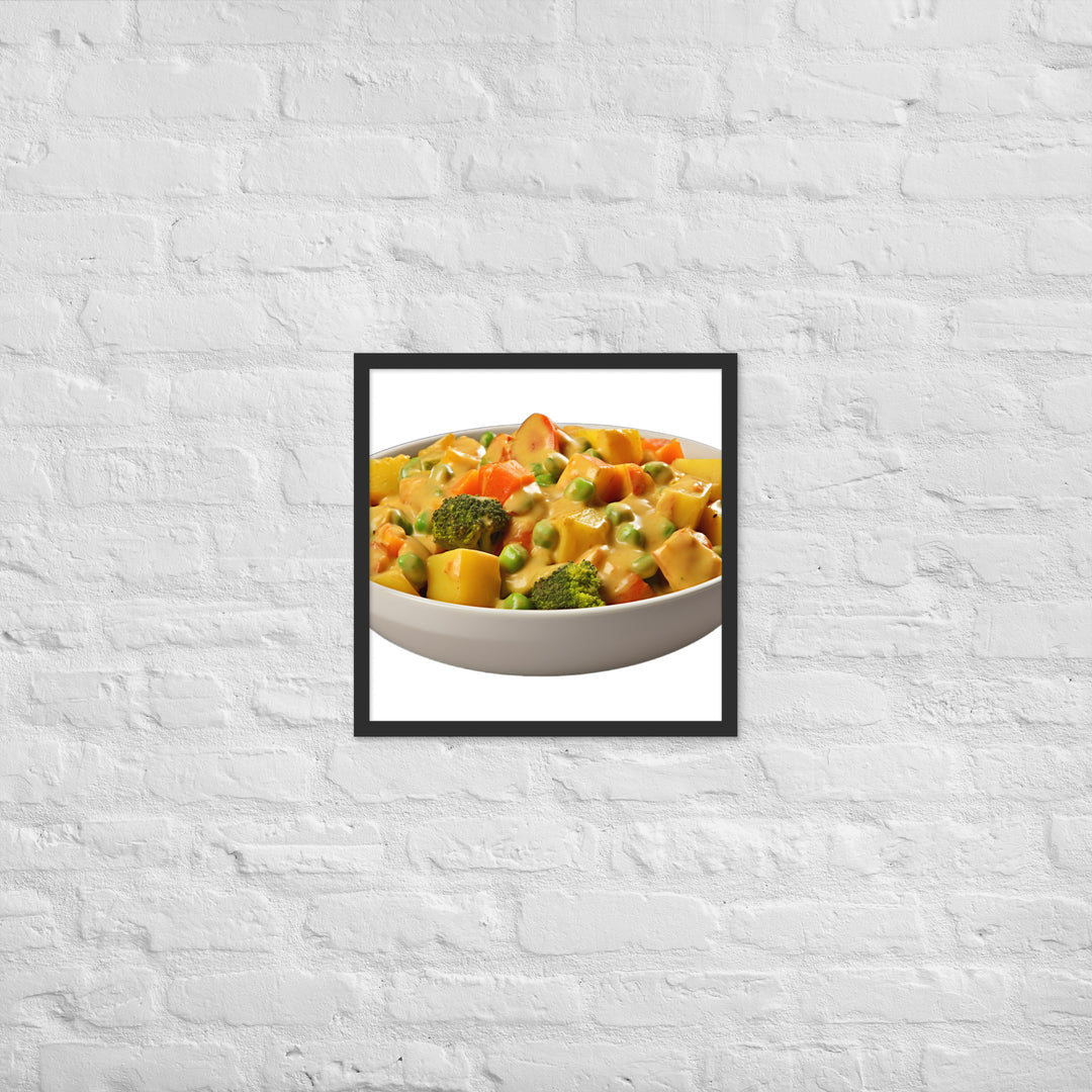 Creamy Vegan Vegetable Curry Framed poster 🤤 from Yumify.AI