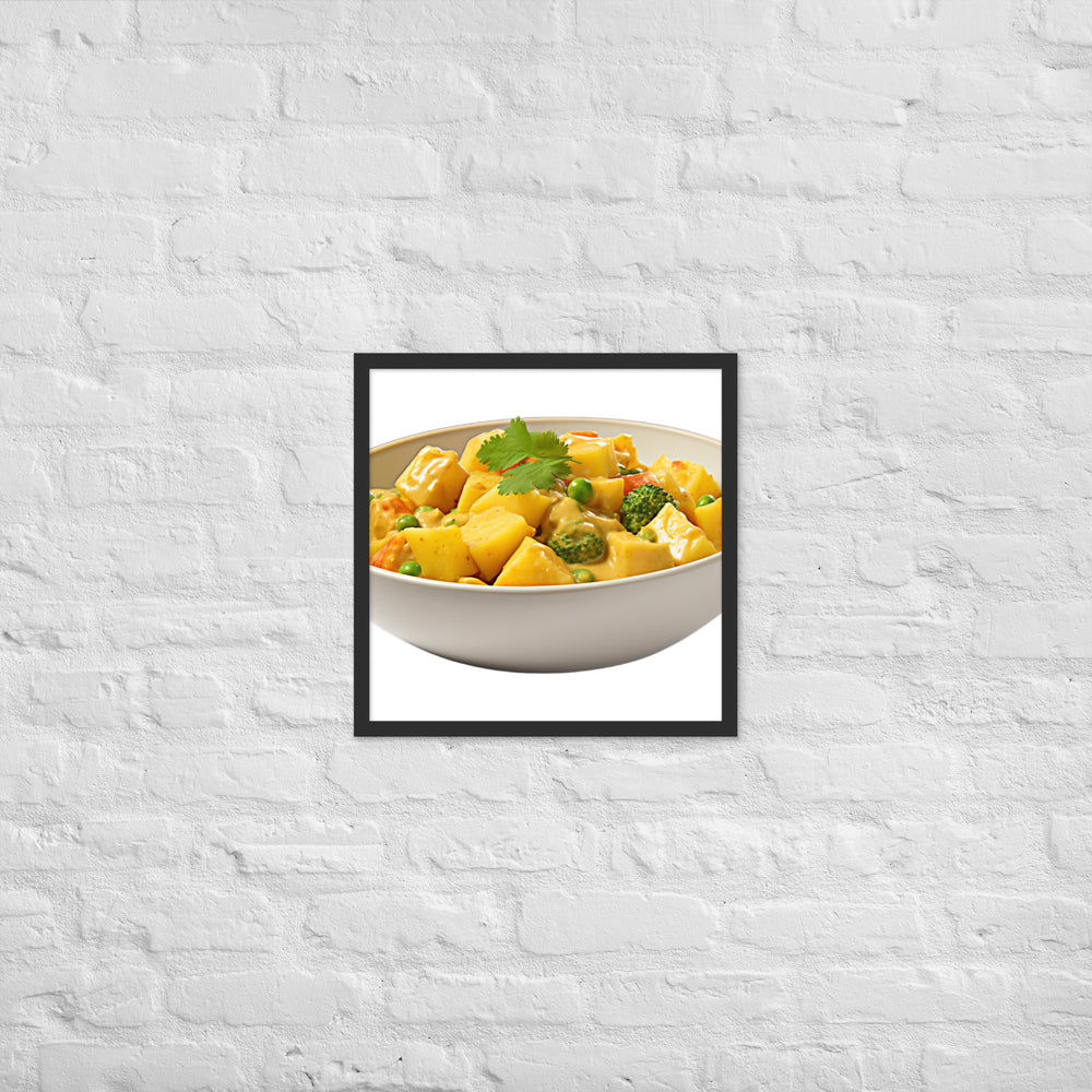 Creamy Vegan Vegetable Curry Framed poster 🤤 from Yumify.AI