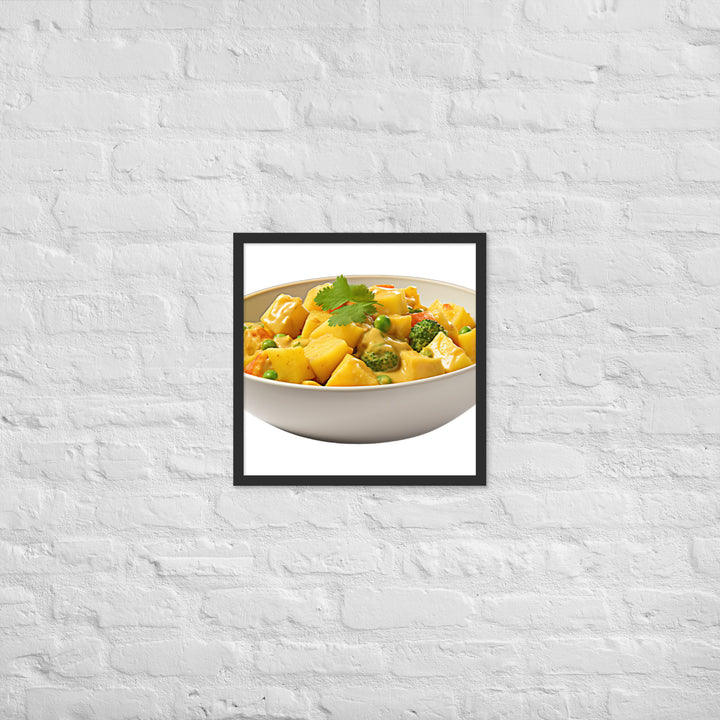 Creamy Vegan Vegetable Curry Framed poster 🤤 from Yumify.AI