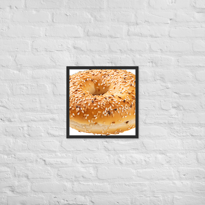 Sesame Seed Bagel Framed poster 🤤 from Yumify.AI