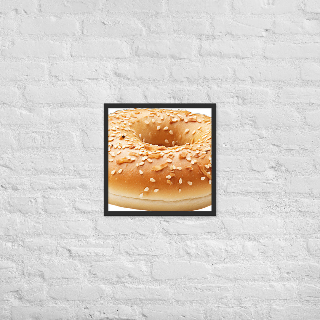 Classic Plain Bagel Framed poster 🤤 from Yumify.AI