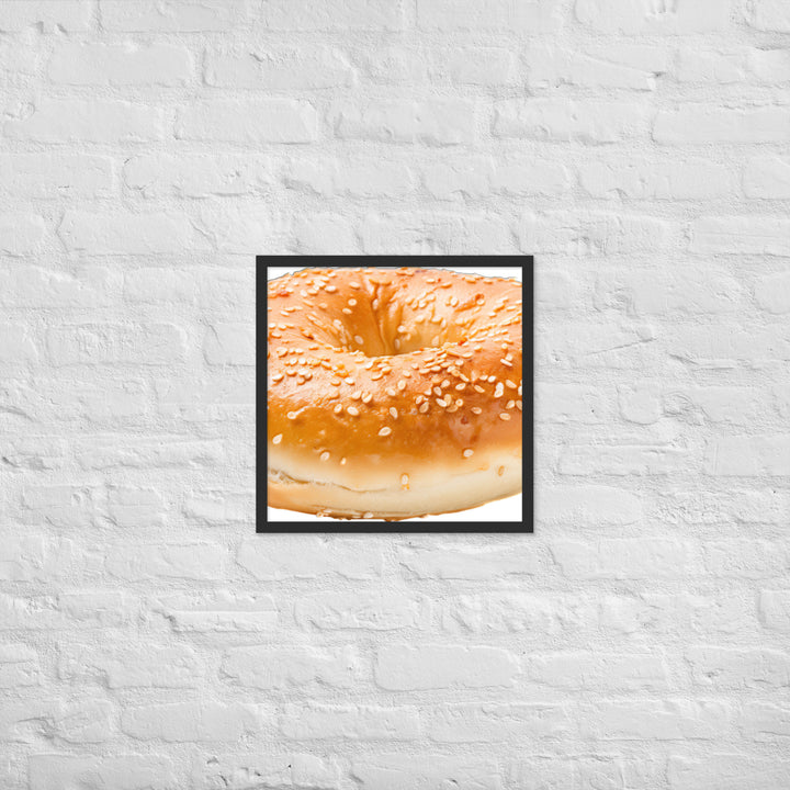 Classic Plain Bagel Framed poster 🤤 from Yumify.AI