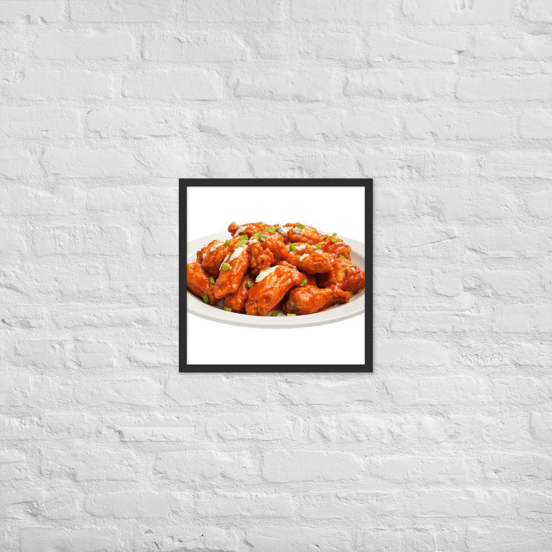 Spicy Buffalo Wings Framed poster 🤤 from Yumify.AI