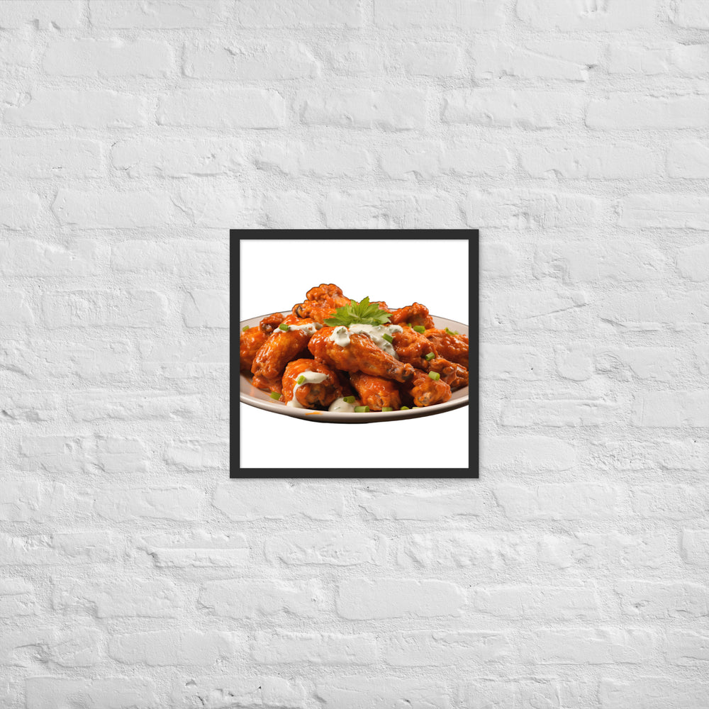 Spicy Buffalo Wings Framed poster 🤤 from Yumify.AI