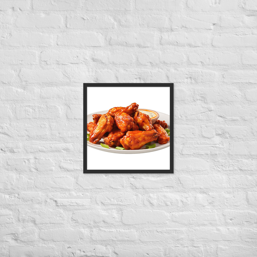 Spicy Buffalo Wings Framed poster 🤤 from Yumify.AI