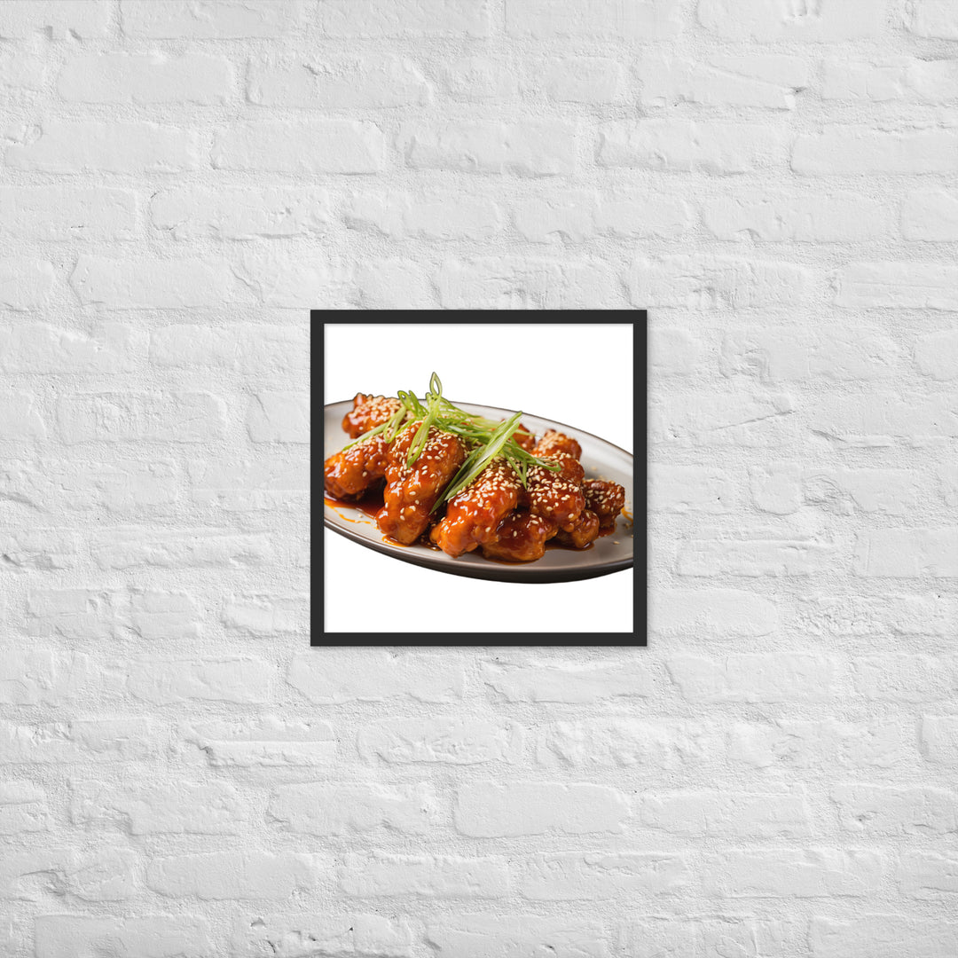 Korean Fried Chicken Delight Framed poster 🤤 from Yumify.AI