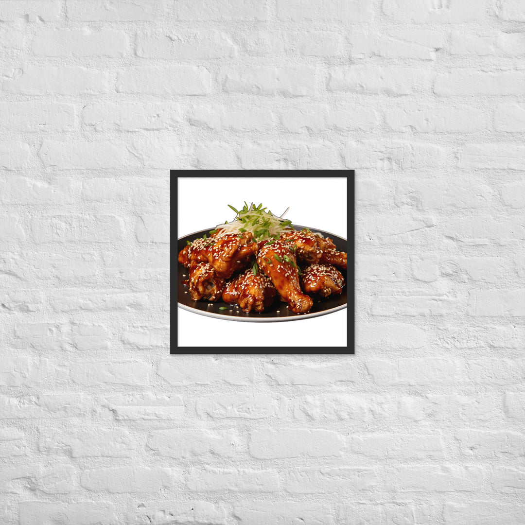 Korean Fried Chicken Delight Framed poster 🤤 from Yumify.AI