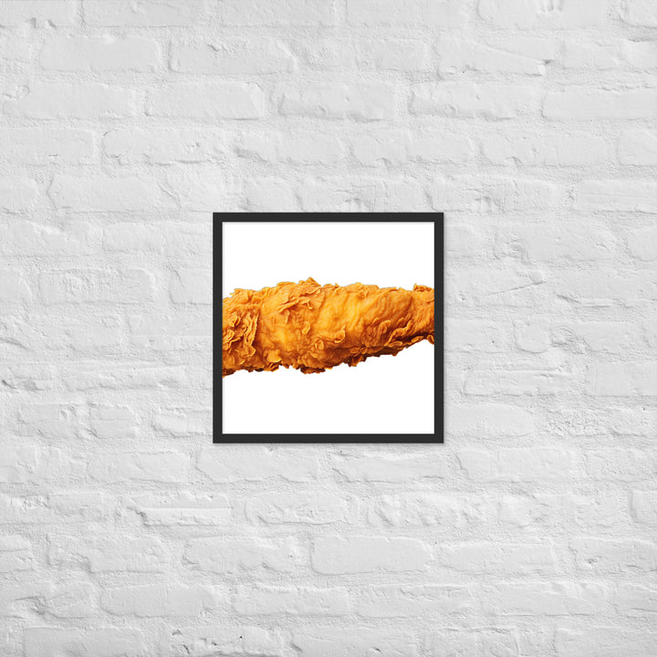 Golden Crispy Fried Chicken Framed poster 🤤 from Yumify.AI