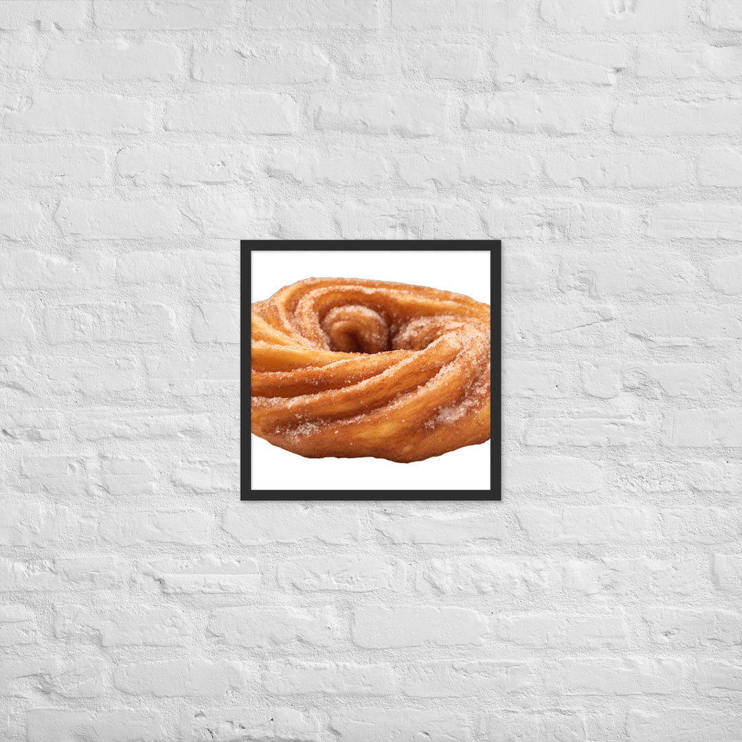Cinnamon Sugar Donut Twist Framed poster 🤤 from Yumify.AI