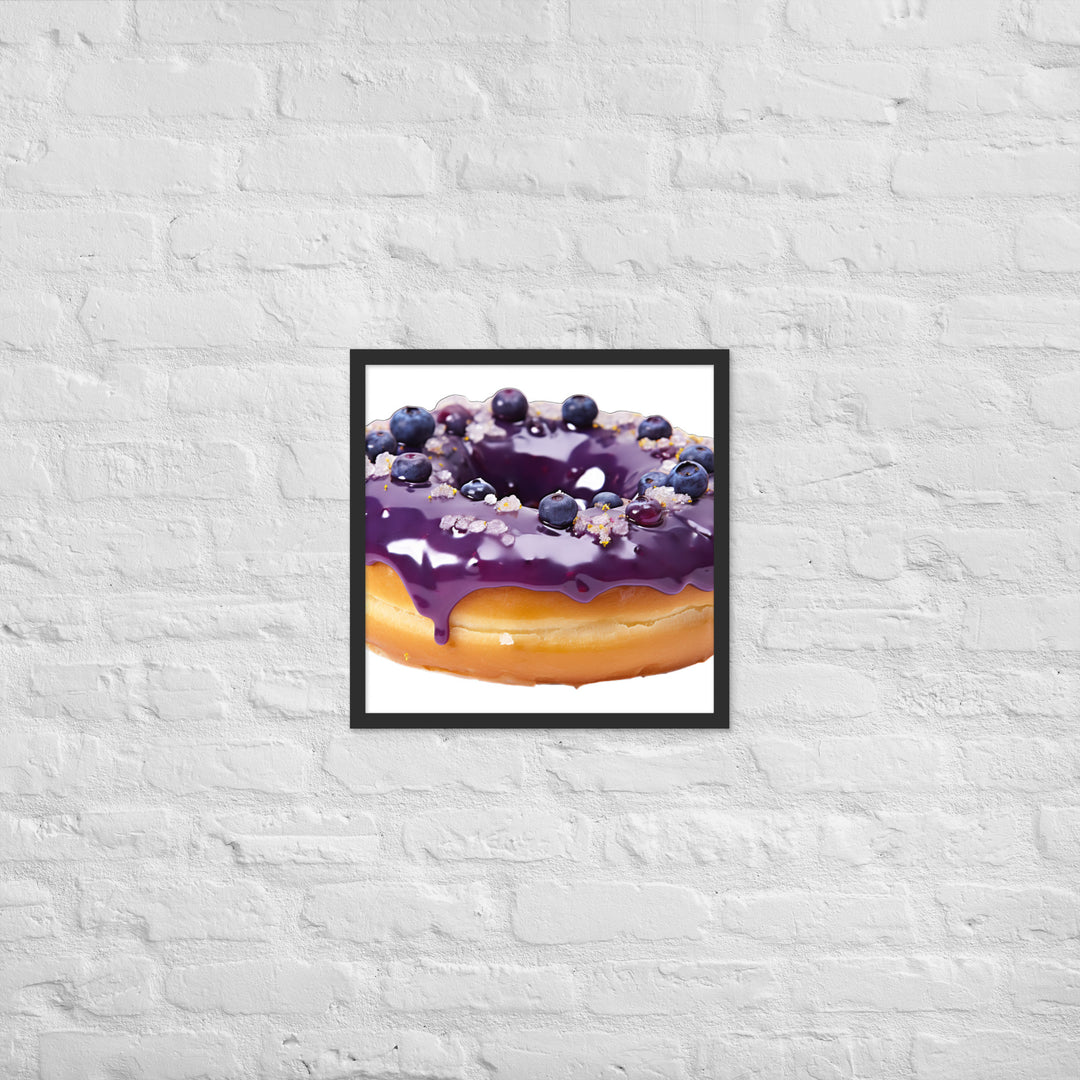 Blueberry Filled Donut Framed poster 🤤 from Yumify.AI