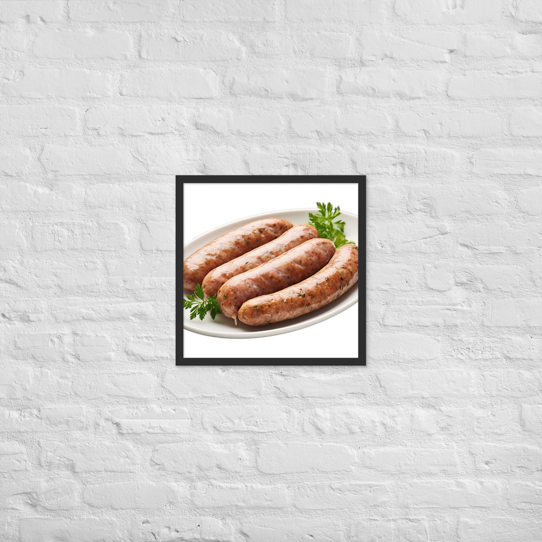 Veal Sausage Delight Framed poster 🤤 from Yumify.AI