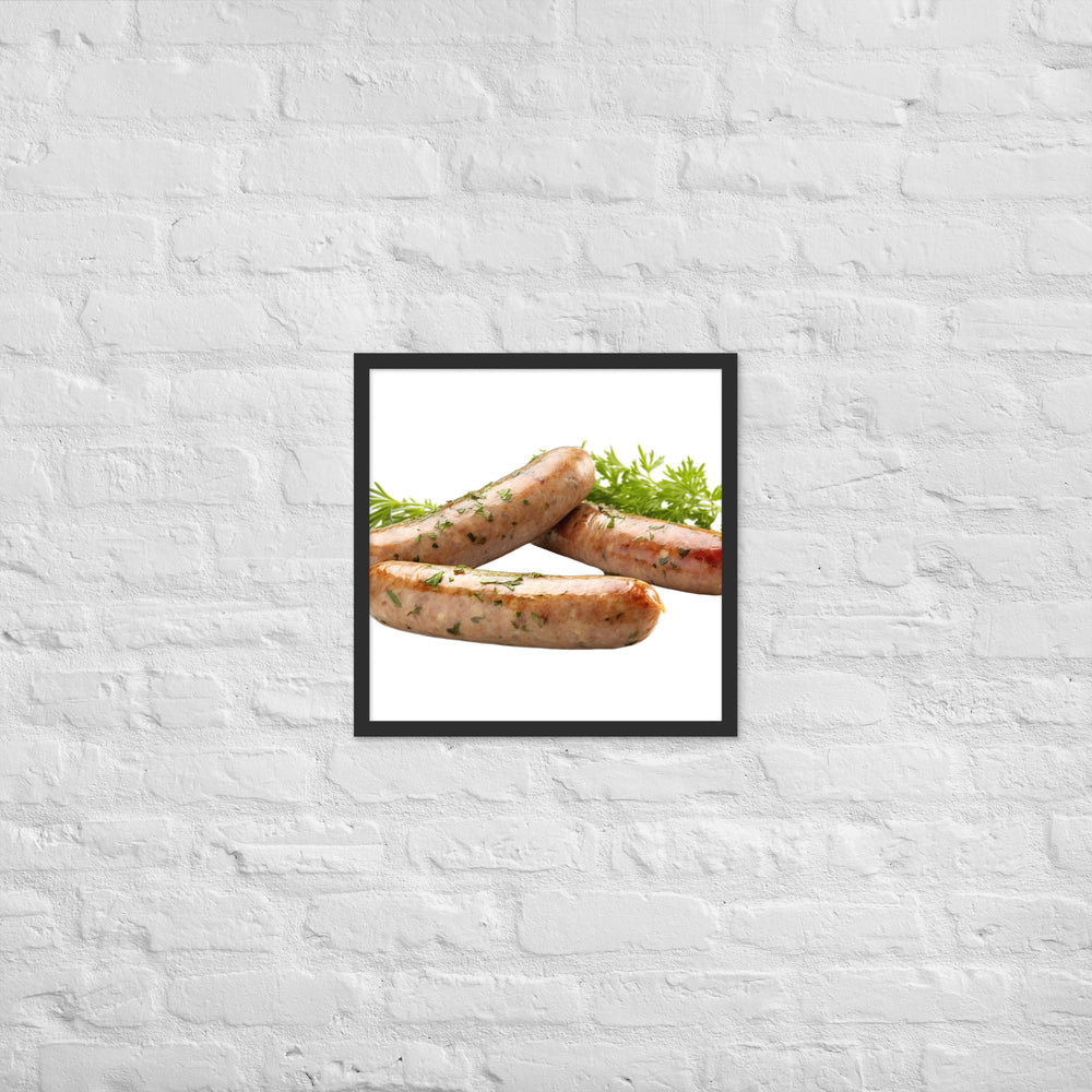 Herbed Chicken Sausage Framed poster 🤤 from Yumify.AI