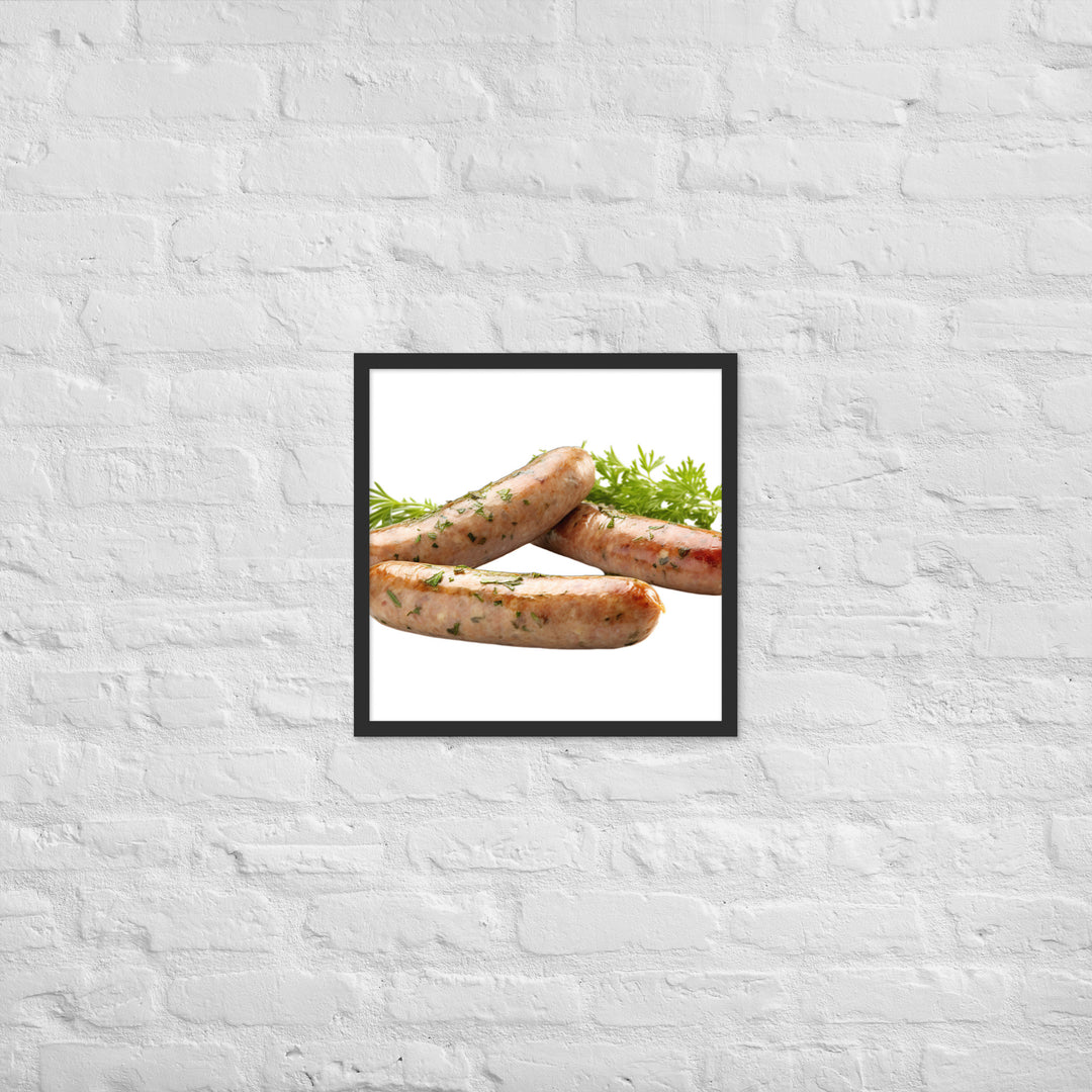 Herbed Chicken Sausage Framed poster 🤤 from Yumify.AI