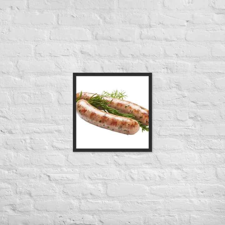 Herbed Chicken Sausage Framed poster 🤤 from Yumify.AI