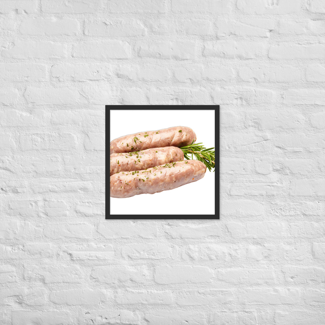 Herbed Chicken Sausage Framed poster 🤤 from Yumify.AI