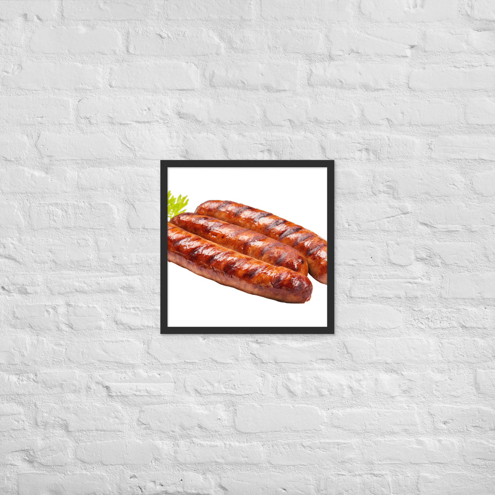 Grilled Pork Sausage Framed poster 🤤 from Yumify.AI