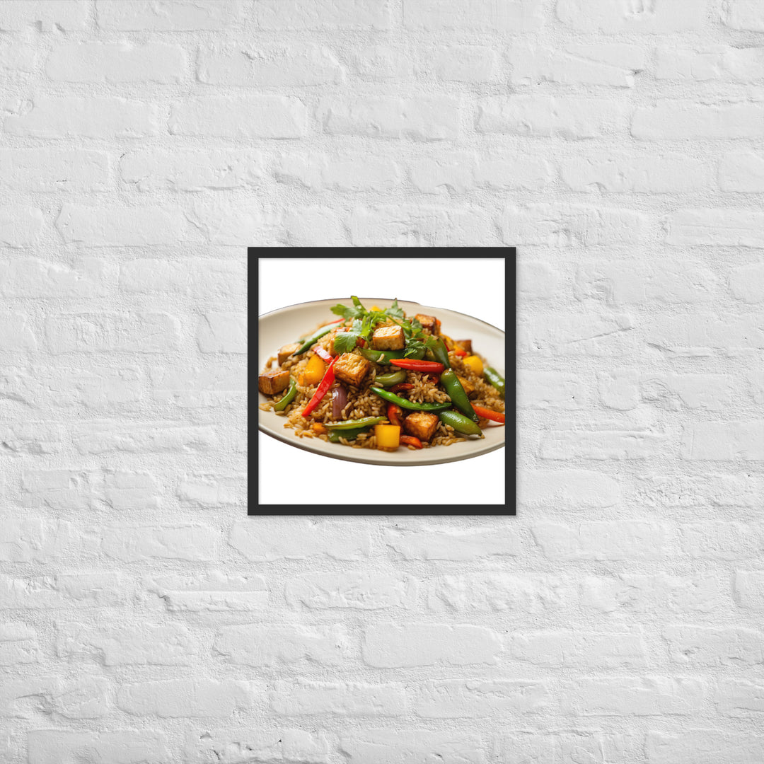 Vegetable Fried Rice Framed poster 🤤 from Yumify.AI