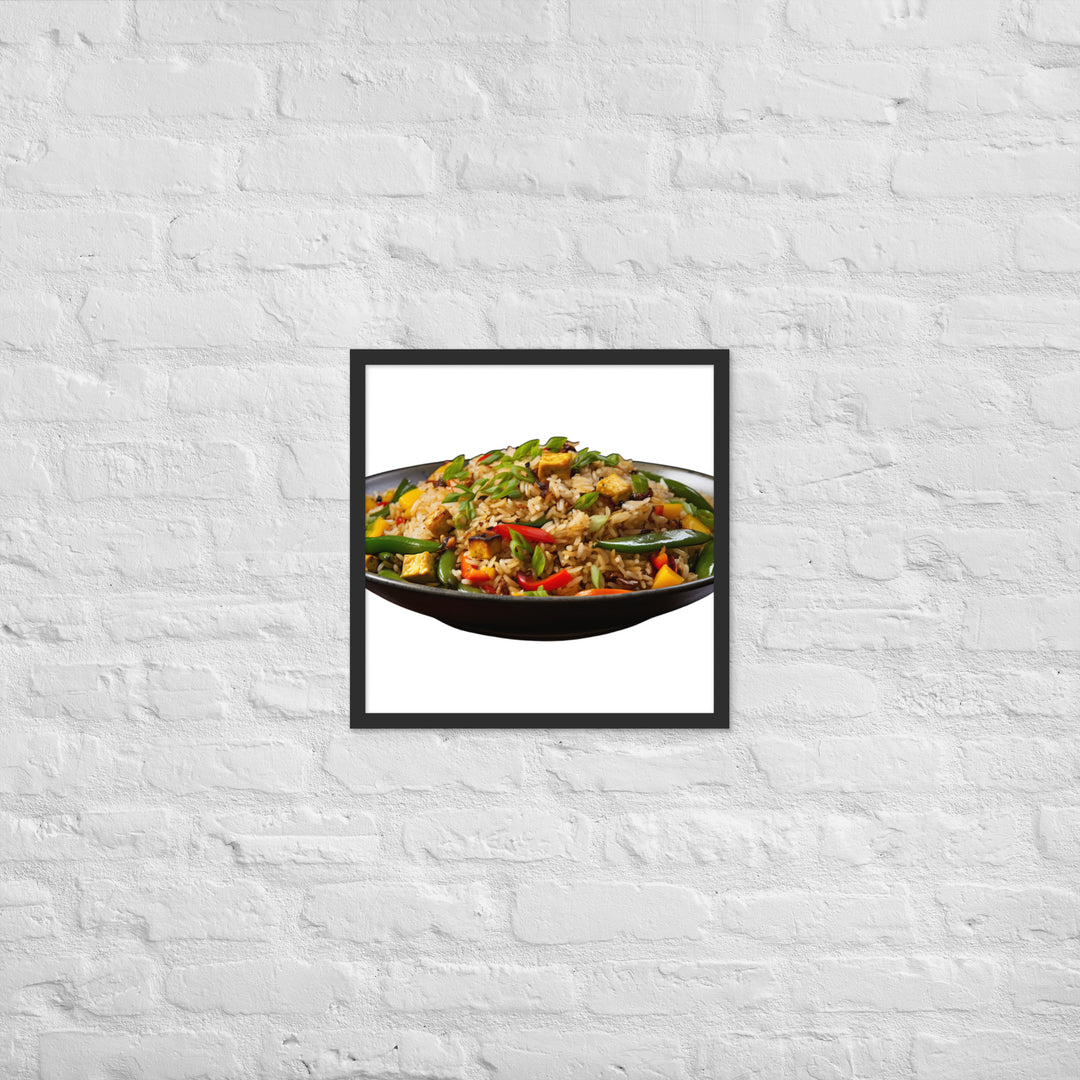 Vegetable Fried Rice Framed poster 🤤 from Yumify.AI