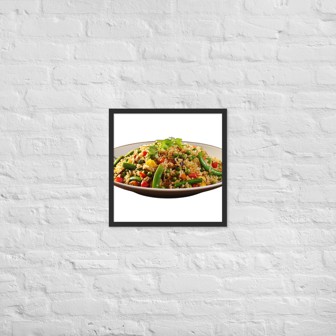 Vegetable Fried Rice Framed poster 🤤 from Yumify.AI